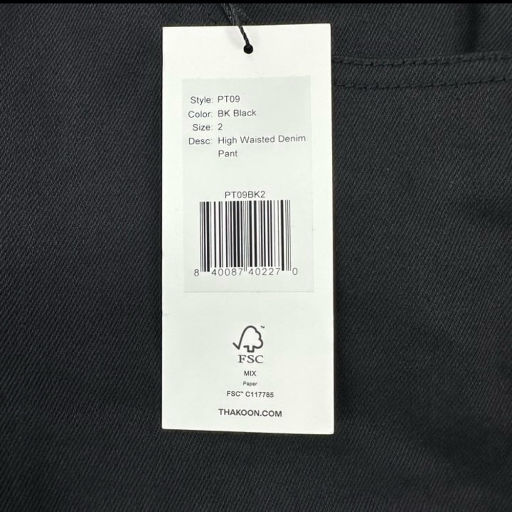 Thakoon Black High Waisted Denim pant. Sz 2. $145 - Picture 8 of 10